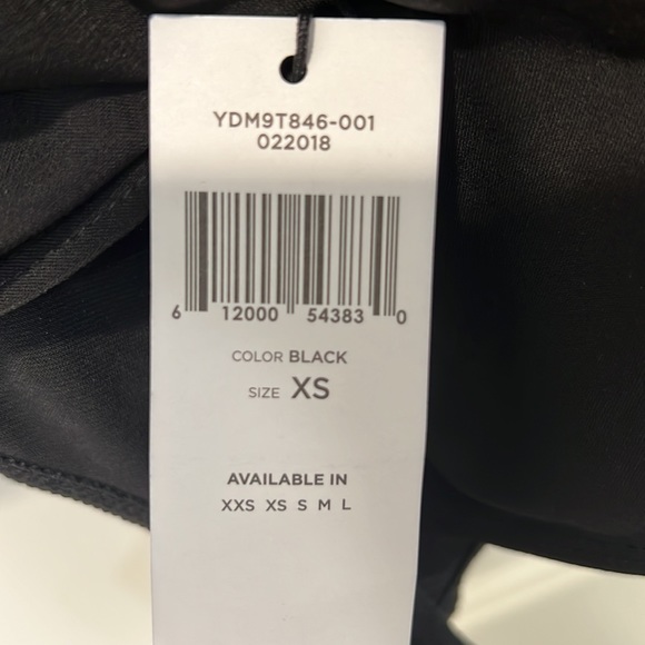 BCBG black bodysuit low cut back Snap buttons on bottom closure and chest area - Picture 5 of 5